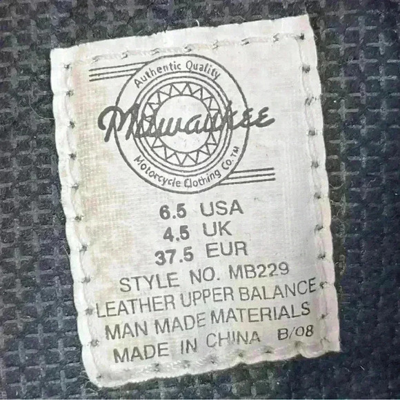 Milwaukee Women's Motorcycle Boots Size 6.5 Black Shifter Side-zip - Picture 10 of 12